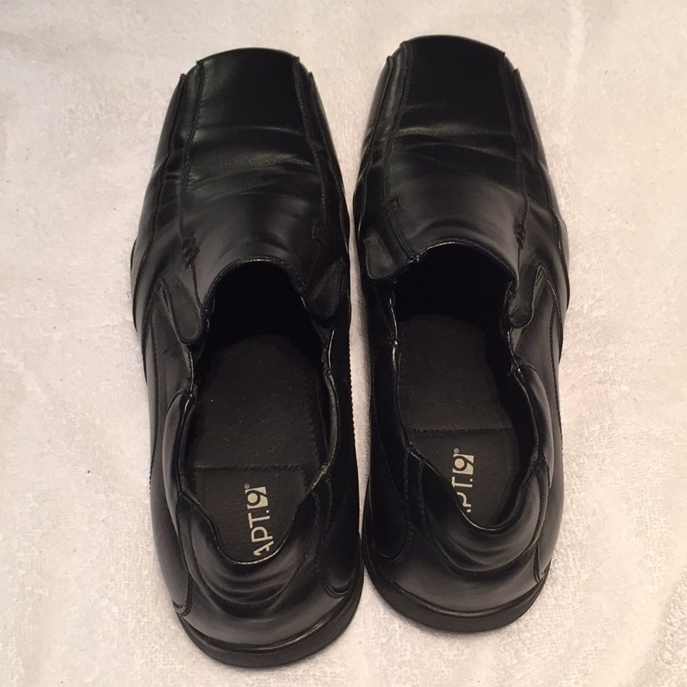 Men Black Leather Comfy Dress Shoe!